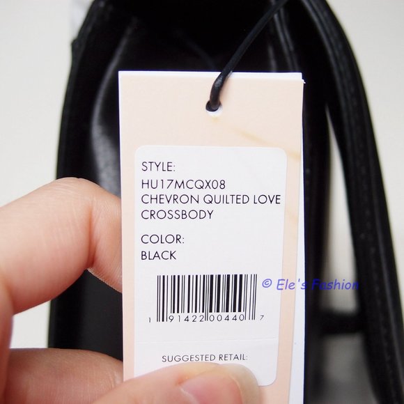 NWT Rebecca Minkoff Chevron Quilted Leather Crossbody Shoulder Bag BLACK BLACK - Picture 12 of 15